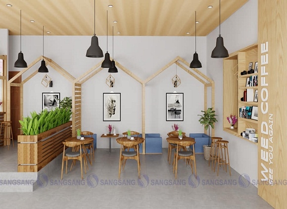 Thiết kế, thi công nội thất quán cà phê - Xây Dựng Sáng Sang - Công Ty TNHH Sáng Sang
